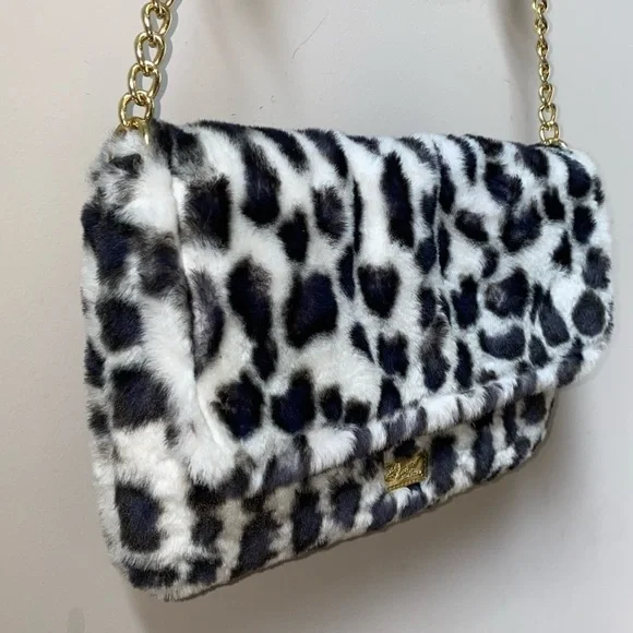 Betsey Johnson Faux Fur Leopard Print Crossbody Bag NWOT - price is firm - Picture 4 of 15